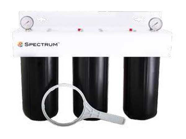 Spectrum Aqualyse Triple Stage Black 10" Large Diameter System with 1" Ports