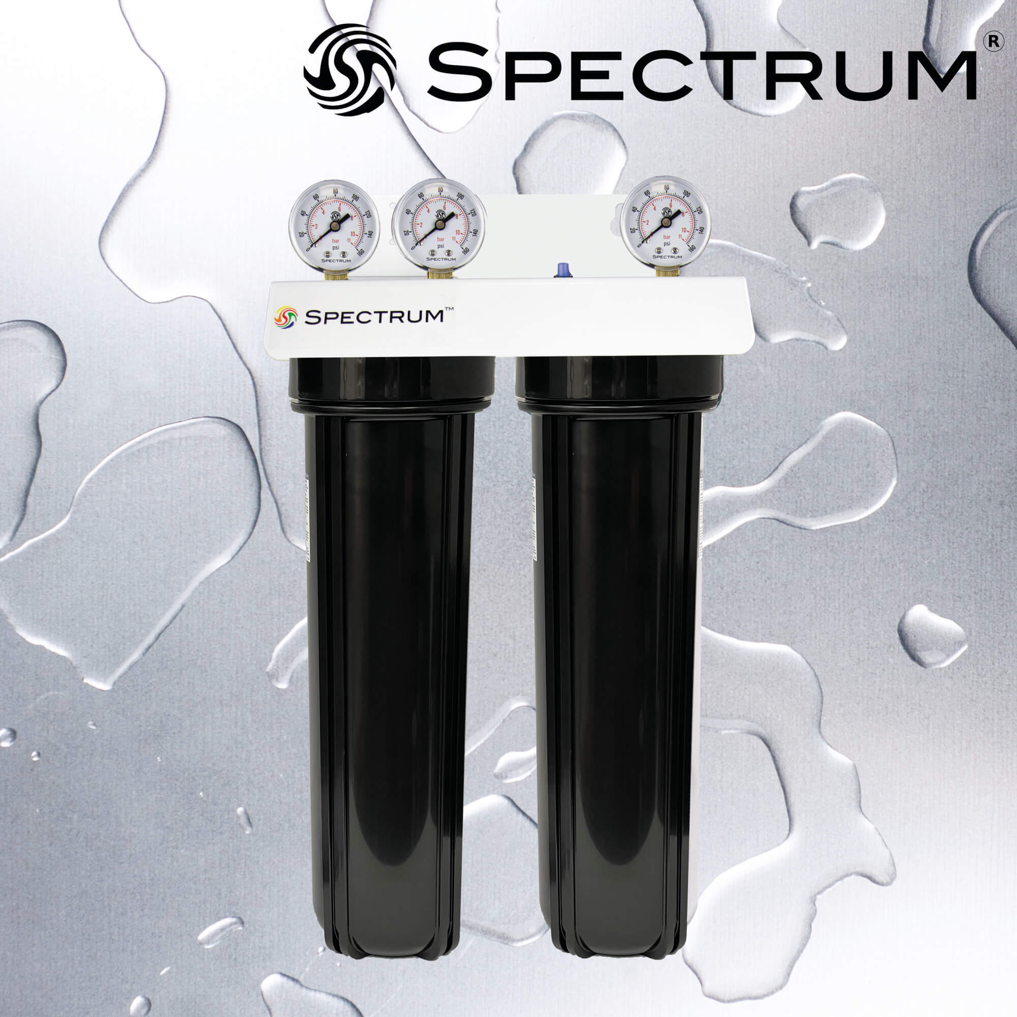 Spectrum Aqualyse Double Stage 20" Large Diameter System with 1" Ports
