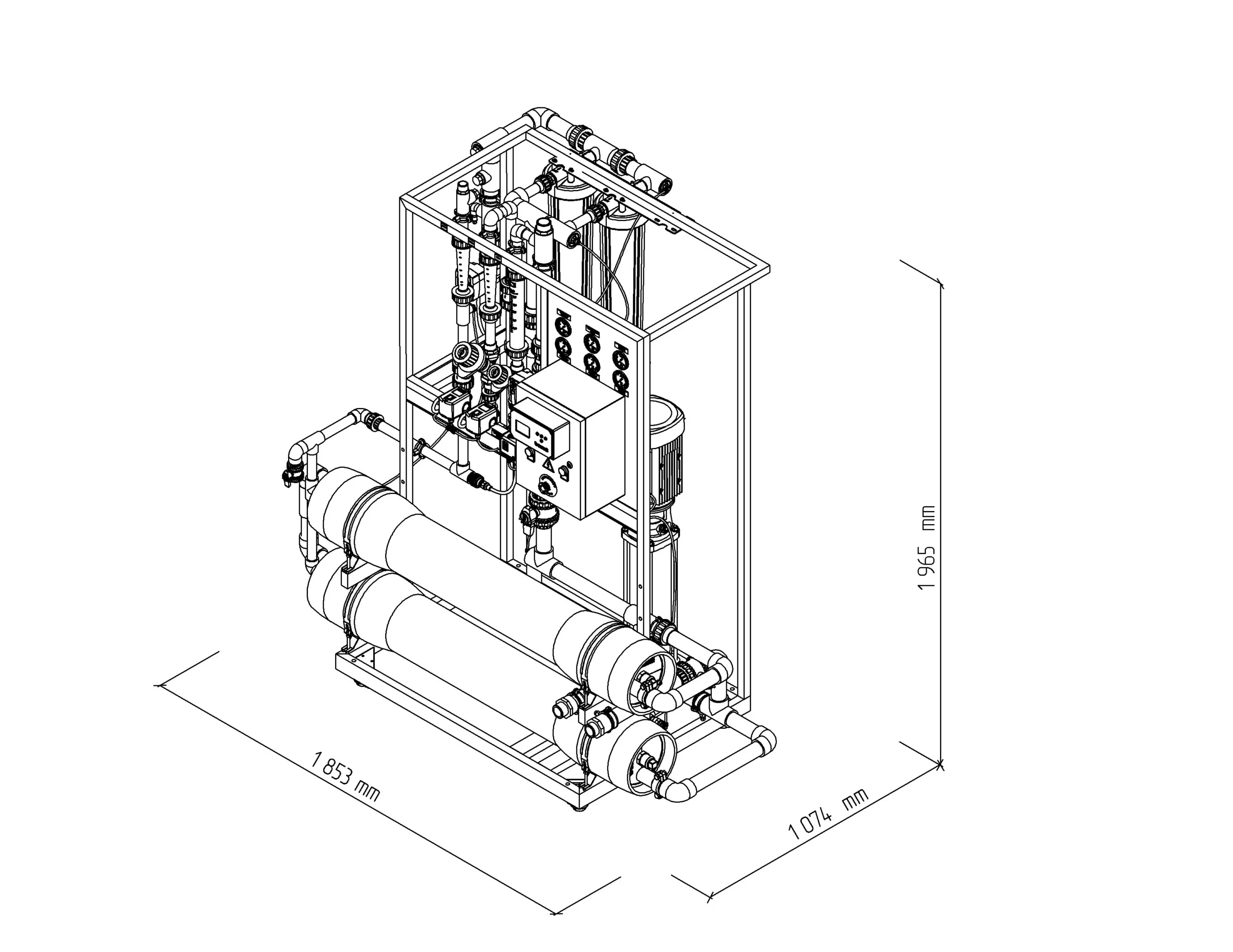 Ecosoft INOX IoT MO2 8" Reverse Osmosis System - Image 2